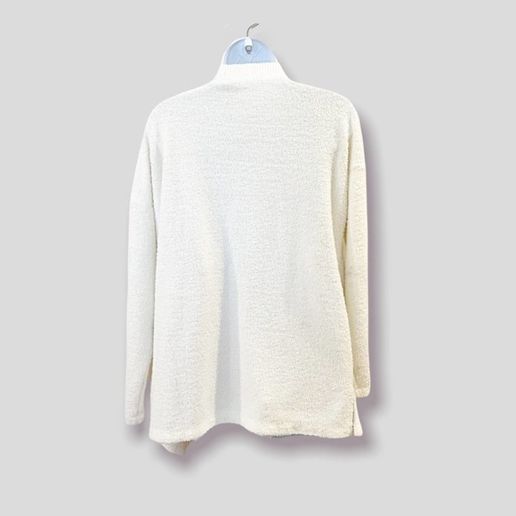 Mododoc LA Open Sweater Fuzzy Soft Cardigan Off White Size Small - Picture 4 of 9